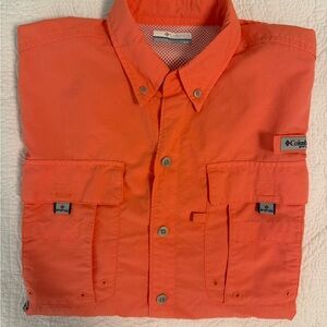 Columbia Orange PFG Fishing Shirt